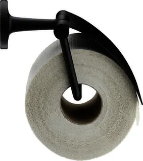 DU Starck T Papierrollenhalter, Schwarz Matt, 125x83x131