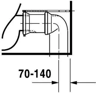 Duravit Stand-WC Kombi Starck 3 655 mm Tiefspüler,f.SPK,Abg.Vario,weiß,HYG – Bild 3