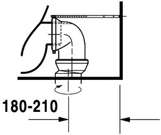 Duravit Stand-WC Kombi Starck 3 655 mm Tiefspüler,f.SPK,Abg.Vario,weiß,HYG – Bild 4