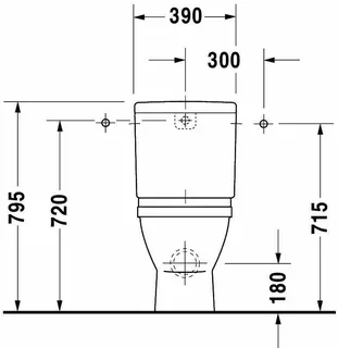 Duravit Stand-WC Kombi Starck 3 655 mm Tiefspüler,f.SPK,Abg.Vario,weiß,HYG – Bild 5
