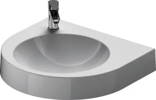 Duravit Waschtisch Architec 575 mm o.ÜL, m.HLB, HL-Vst. li./re., weiß