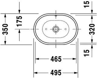 Duravit Aufsatzbecken 2nd floor Foster 495 mm mit ÜL ohne HLB, weiß – Bild 3