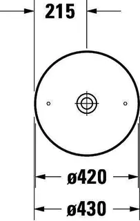 Duravit Aufsatzbecken Cape Cod 430mm Weiß Seidenmatt, o.Überlauf, o. Hahnlochbank – Bild 4