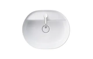 Duravit Aufsatzbecken Luv 500mm, geschliffen o.ÜL,m.HLB,1HL,weiß