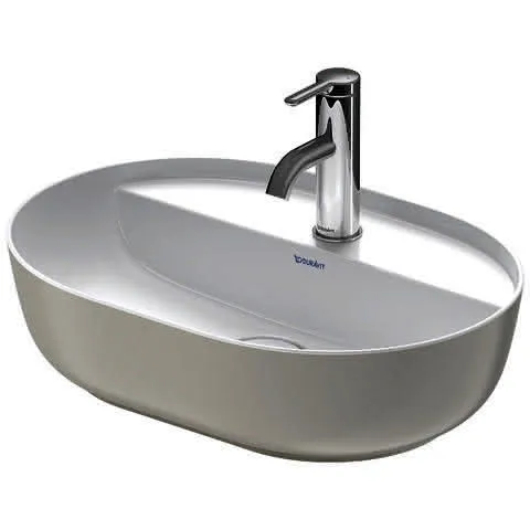 Duravit Aufsatzbecken Luv 500mm, geschliffen o.ÜL,m.HLB,1HL,weiß/grau sdm.