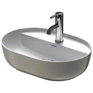 Duravit Aufsatzbecken Luv 500mm, geschliffen o.ÜL,m.HLB,1HL,weiß/grau sdm.