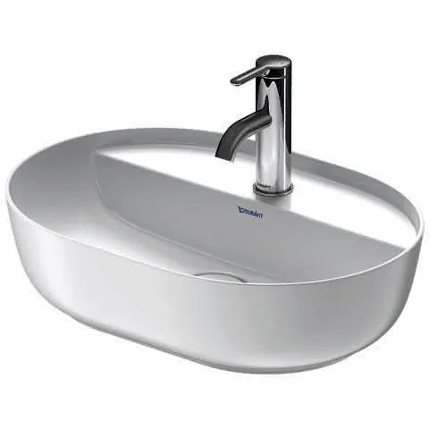 Duravit Aufsatzbecken Luv 500mm, geschliffen o.ÜL,m.HLB,1HL,weiß/weiß sdm.