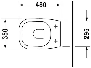 Duravit Stand-WC D-Code 480 mm Tiefspüler,Abgang waagrecht,weiß,HYG – Bild 4