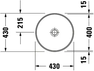 Duravit Einbauwaschtisch Architec 400 mm EB v.unten, ohne ÜL, ohne HLB, weiß – Bild 3