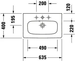 Duravit Möbelwaschtisch DuraStyle 635 mm mit ÜL, mit HLB, weiß – Bild 4