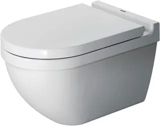Duravit Wand-WC Starck 3 540 mm Tiefspüler, Durafix, weiß – Bild 2