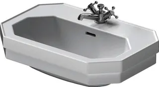 Duravit Waschtisch 1930 600 mm mit ÜL, mit HLB, 1 HL, weiß WonderGliss