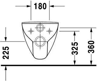 Duravit Wand-WC D-Code Vital 700 mm Tiefspüler,barrierefrei,weiß,HYG – Bild 5