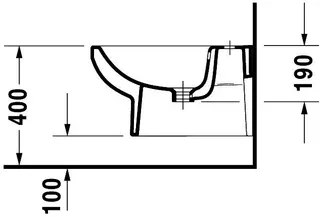 Wand-Bidet Duravit No.1 540mm weiß, m.ÜL, m.HLB, 1HL – Bild 5