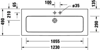 Duravit Möbel-Waschtisch ME by Starck 1230mm m.ÜL, m.HLB, o.HL, weiß – Bild 5