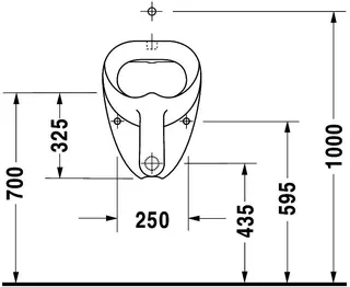 Duravit Design Classics Urinal Jim, Zulauf o. absaugend, o.Deckel, o.Fliege, weiß – Bild 2