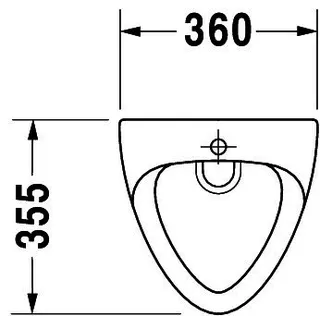 Duravit Design Classics Urinal Jim, Zulauf o. absaugend, o.Deckel, o.Fliege, weiß – Bild 3