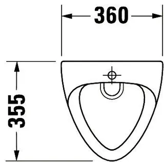 Duravit Design Classics Urinal Jim, Zulauf o. absaugend, o.Deckel, o.Fliege, weiß – Bild 4