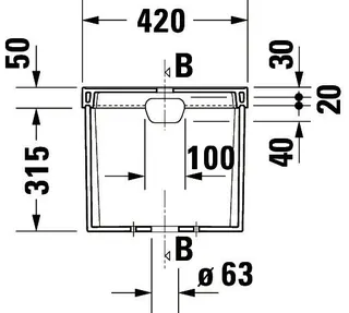 Duravit Spülkasten 1930, mit DF-IG chrom Anschluss unten links, weiß – Bild 2