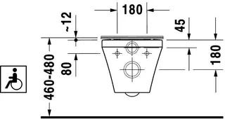 Duravit Wand-WC DuraStyle Vital 700 mm Tiefspüler, rimless, Durafix, weiß – Bild 5