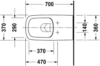 Duravit Wand-WC DuraStyle Vital 700 mm Tiefspüler, rimless, Durafix, weiß WG – Bild 3