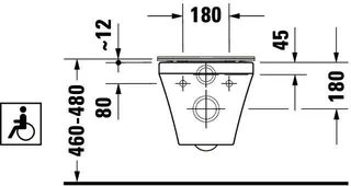 Duravit Wand-WC DuraStyle Vital 700 mm Tiefspüler, rimless, Durafix, weiß WG – Bild 4