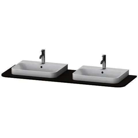 Duravit Konsole HappyD.2Plus, 2 Ausschnitte 16x1600x550mm, nussbaum gebürstet