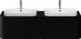 Duravit WTU HappyD2+ wandh.,408x1600x550mm 4Schubk., BP b., graphit superm.f.ASB – Bild 3