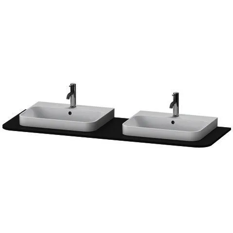 Duravit Konsole HappyD.2Plus, 2 Ausschnitte 16x1600x550mm, graphit supermatt
