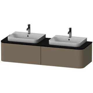 DU WTU HappyD2+ wandh.,354x1600x550mm 2Auszüge,BP b.,taupe seidenmatt f.ASB