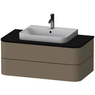 DU WTU HappyD2+ wandh.,408x1000x550mm 2Schubkästen, taupe seidenmatt f.ASB
