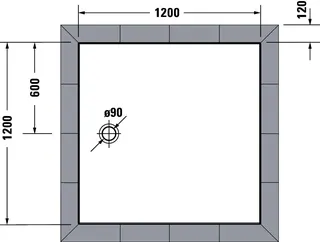 Duravit Tempano Duschwanne 1200x1200x45mm Weiß – Bild 5