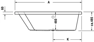 Duravit Whirlwanne Paiova 1700x1300mm, weiß Einbauversion, Ecke li. Combi P – Bild 5