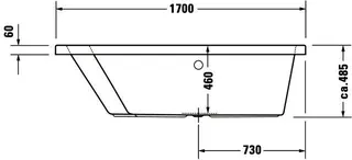 Duravit Whirlwanne Paiova 1700x1300mm, weiß Einbauversion, Ecke li. Jet-System – Bild 3