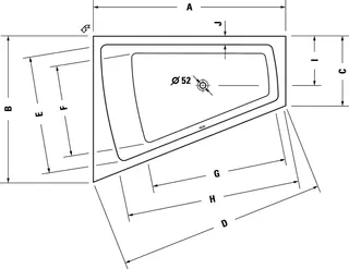 Duravit Whirlwanne Paiova 1700x1300mm, weiß Einbauversion, Ecke li. Jet-System – Bild 5