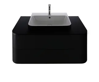 DU WTU HappyD2+ wandh.,408x1000x550mm 2Schubkästen, graphit supermatt f.ASB
