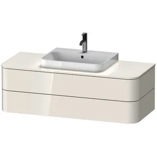DU WTU HappyD2+ wandh.,408x1300x550mm 2Schubkästen, weiß hochglanz f.MWT