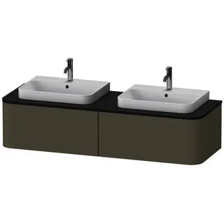 DU WTU HappyD2+ wandh.,354x1600x550mm 2Ausz.,BP b.,steingrau seidenm.f.ASB