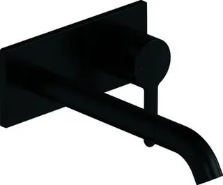 DU C.1 Einhebel-Waschtischmischer, UP Ausl.225mm,ohne Zugstange, Schwarz Matt
