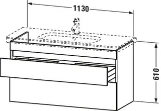 Duravit WTU wandh. DuraStyle 448x1130x610mm 2 SchKa,232012,nussb.natur/nussb.natur – Bild 5