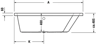 Duravit Whirlwanne Paiova 1700x1300mm, weiß Einbauversion, Ecke re. Combi P – Bild 5