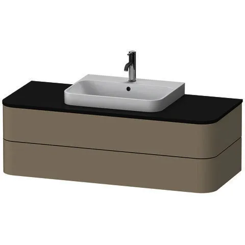 Duravit WTU HappyD2+ wandh.,408x1300x550mm 2Schubkästen, taupe seidenmatt f.MWT