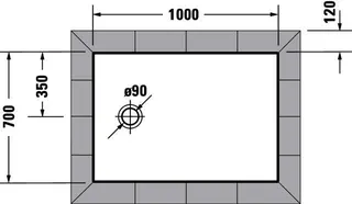 Duravit Tempano Duschwanne 1000x700x40mm Weiß, Antislip – Bild 5