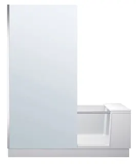 DU Shower+Bath Badewanne 1700x750 Ecke L Rückenschr.1 Rechts, Mineralg.Weiß
