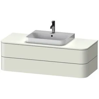 DU WTU HappyD2+ wandh.,408x1300x550mm 2Schubkästen, weiß seidenmatt f.ASB