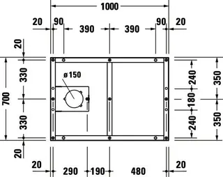 Duravit Fußgestell für Duschwanne Tempano 1000x700mm – Bild 4