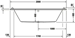 Duravit Starck Whirlwanne 2000x1000mm, Einbau Rückenschr. 2 L/R, Combi P, Weiß – Bild 5