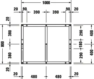 Duravit Fußgestell für Duschwanne Tempano 1000x800mm – Bild 3