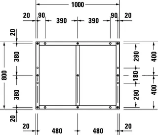 Duravit Fußgestell für Duschwanne Tempano 1000x800mm – Bild 4