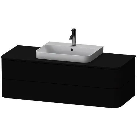 Duravit WTU HappyD2+ wandh.,408x1300x550mm 2Schubkästen, graphit supermatt f.MWT